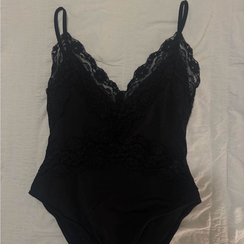 Zara Black Lace Detail Garment